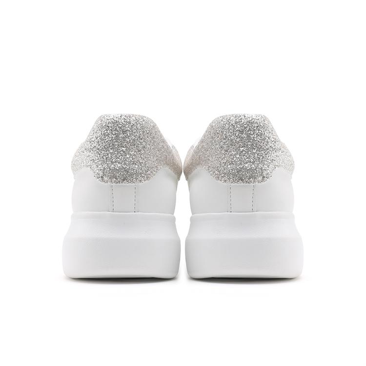 Shachi Sport College Style Age Reducing Versatile Comfortable White Shoes with Lace Up Thick Bottom Women's Casual Shoes