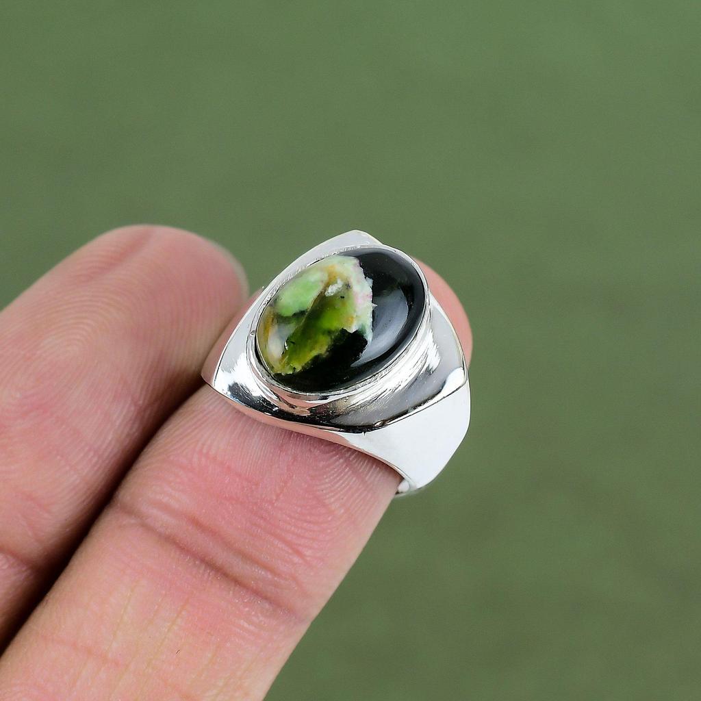 Austalian Chrome Chalcedony Ring 925 Sterling Silver Ring Handmade Amazing Ring Real Gemstone Jewelry Gift For Mother Available In Ring Size