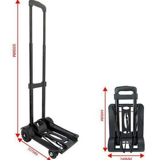 Compact Foldable Trolley: Portable Handcart for Supermarket Shopping and Luggage Transport
