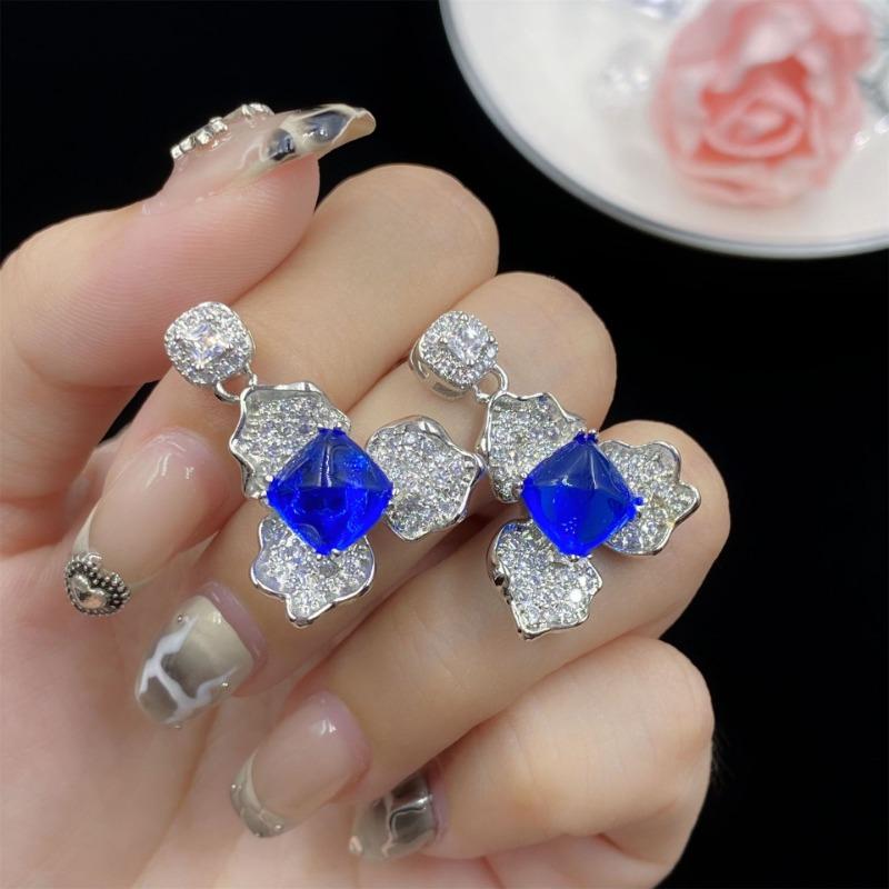 Sace Gems Klasický zirkonový prsten ze slitiny mědi Náušnice Přívěsek Náhrdelník Soupravy šperků Dárky na svatbu