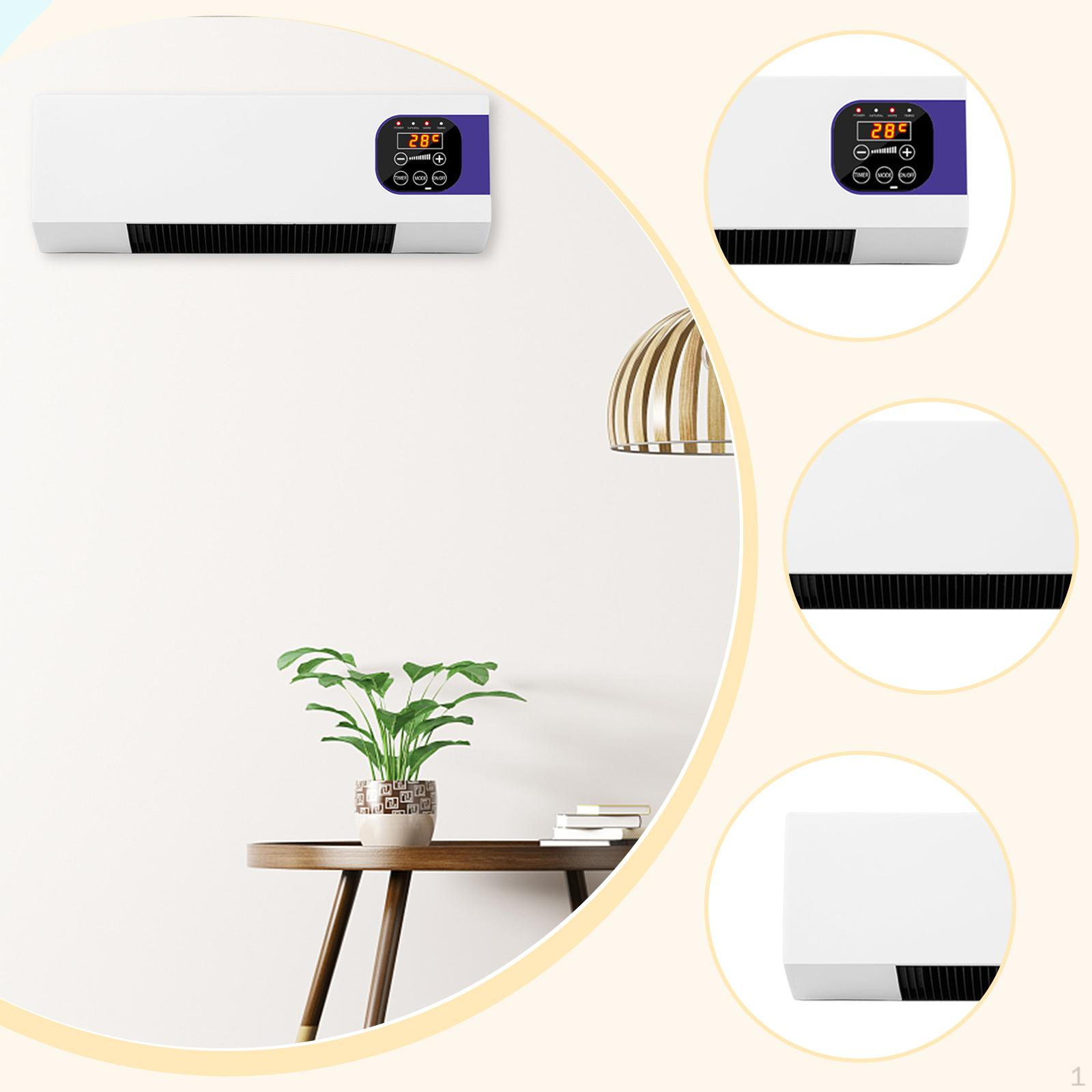 

Настенный обогреватель Бесшумный Маленький Бытовой для Гаража Офиса Для Внутреннего Использования