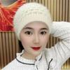 New knitted hat wool warm headgear winter covering artifact knitted headband headscarf scarf