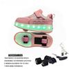 New 2025 Children's Sneakers Men's Girls Roller Skates Ice Skates Wheeled Walking Shoes Casual Footwear Kids Sneakers