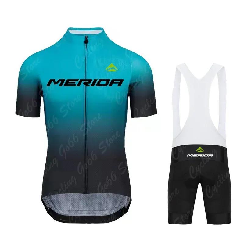2026 Summer Breathable Cycling Suit Set Maillot Cycling Clothing Road Bike Suit Mountain Bicycle Shirt Bib Shorts MTB Ropa Merida