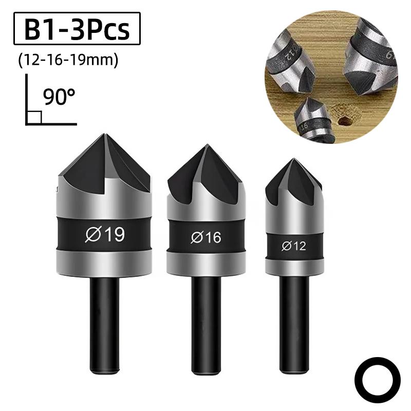 

Набор сверл с зенковкой из титана HSS, фаска 1/4 , шестигранная коническая фреза для дерева и металла, инструмент для снятия заусенцев и снятия фаски