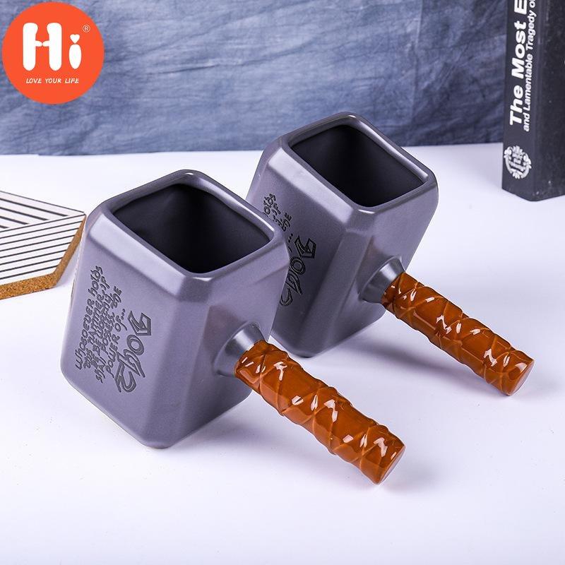 Hi Personalized Thor Hammer Ceramic Cup Kreativní trojrozměrný hrnek na modelování Hammer Šálek kávy
