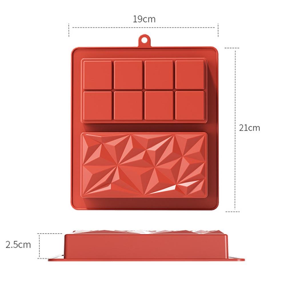 Chocolate Bar Mold Deep Dubai Pistachio Chocolate Bar Silicone Thick Mold for Stuffed Bar Large Candy Bar Mold for Filling