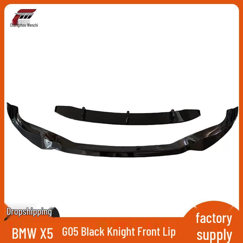 Compatible with 2019-2023 BMW X5 G05 Sport Black Warrior Front Lip Splitter Kit.