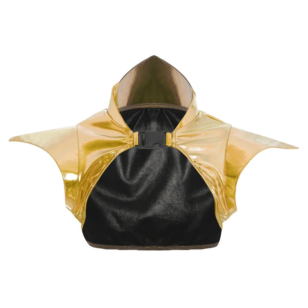 Boléro Armure Gothique Métallique Brillant pour Femmes Pauldrons Steampunk à Col Design Costume de Fête