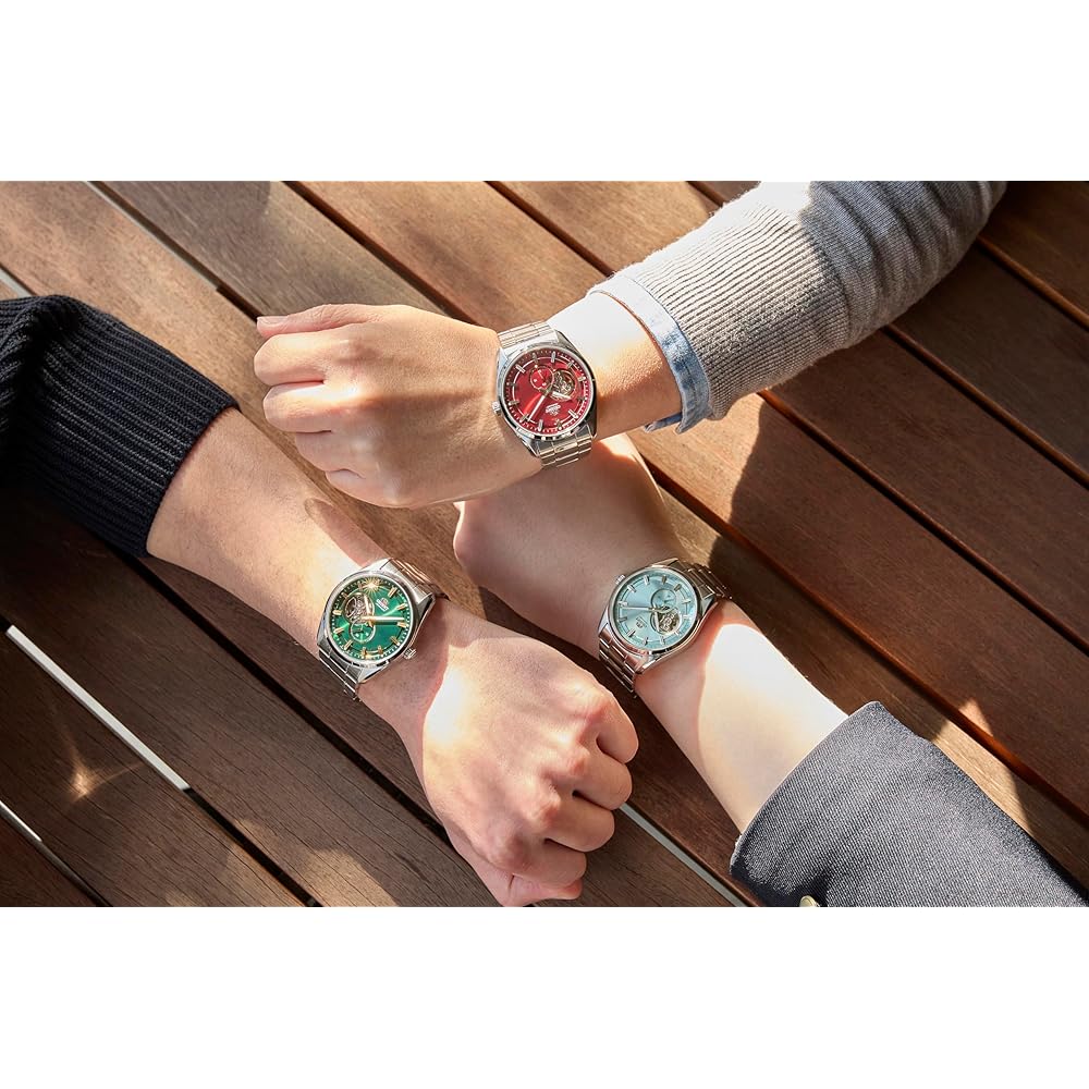 Orient RN-AR0008E Men's Contemporary Semi-Skeleton Automatic Watch with Open Heart Design, Green, with Japanese Manufacturer's Warranty