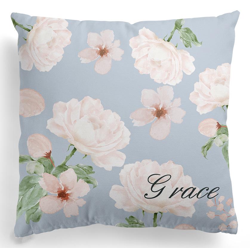 European-style Flower Pillowcase, Retro American Rose Flower Printed Pillow and Cushion Cover