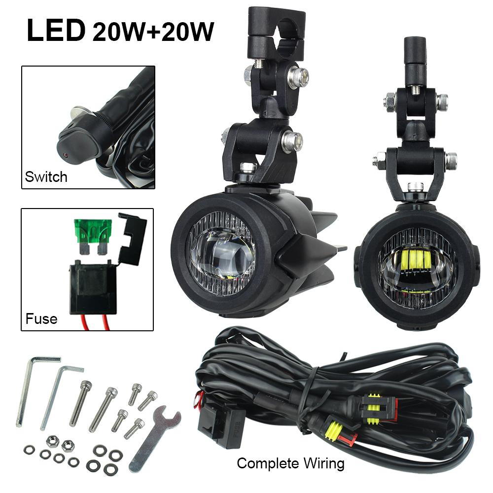 Upgrade Motorrad Nebelscheinwerfer Zusatzscheinwerfer Hellere Lampe 40W 6000K für BMW R1200GS F800GS F700GS F650 K1600