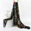 Flower Sea Dream Black New Premium Silk Double-sided Same Color Beach Silk Scarf Sunscreen Shawl