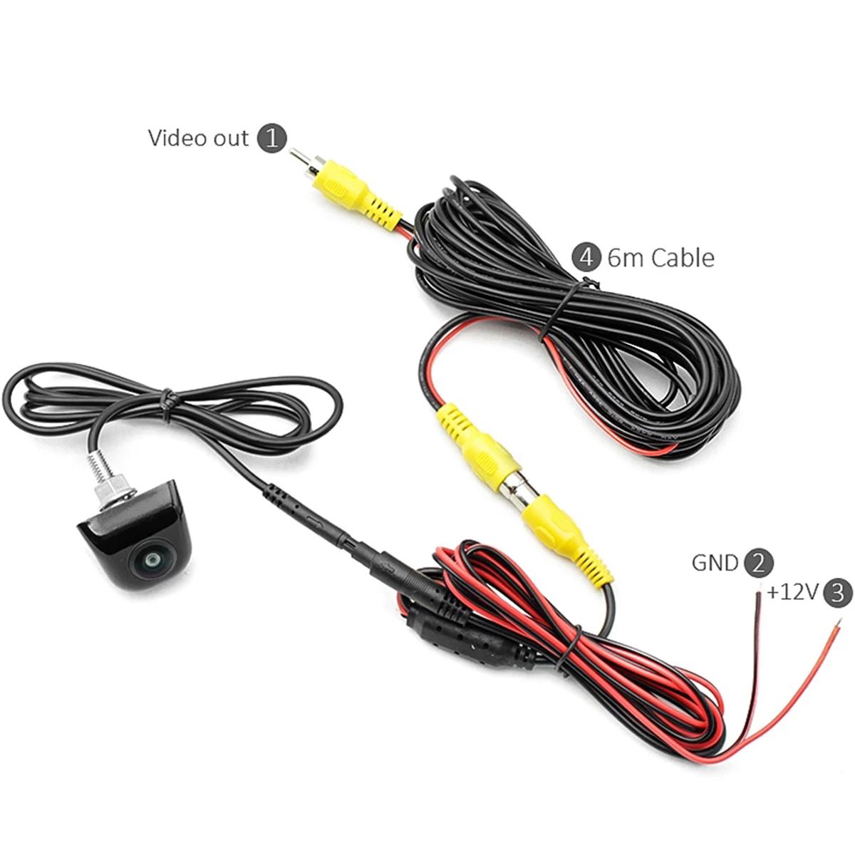 

Car Rear View Camera HD Night Vision Reversing Parking Camera 140° Lens Wide Angle Waterproof Car Backup Reverse Camera чёрный