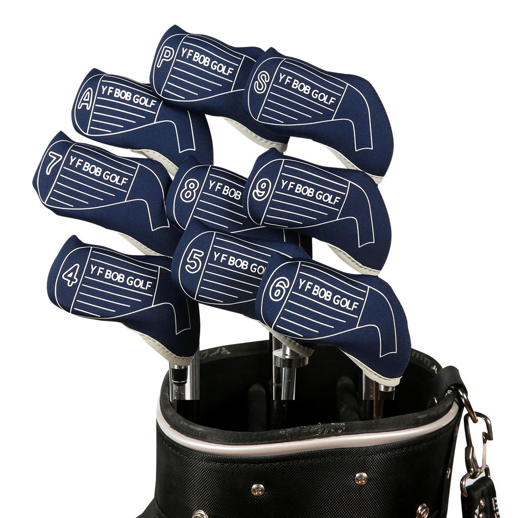 9Pcs Golfs Mallet Putter Headcover Golfs Club Head Cover for Men Women, Golfs Driver Golfs Club Cover Iron Headcover