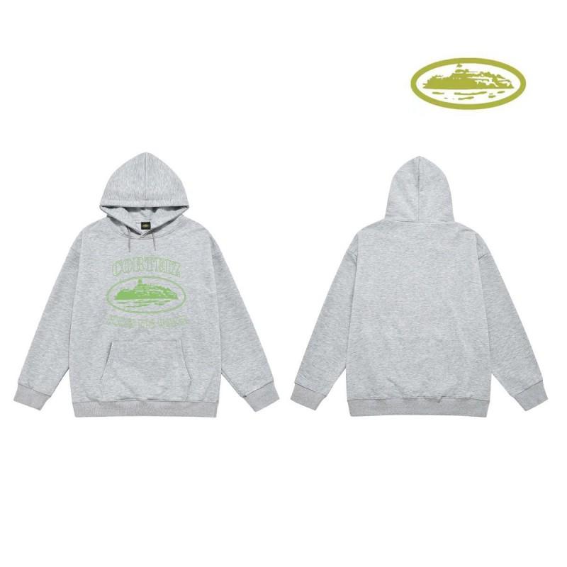 CORT Alcatraz Distressed Hoodie Men Streetwear Loose Fit Couple Sweatshirt Winter