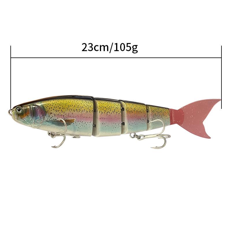 23cm 105g Floating lure Wobblers 4 sections Swimming Fishing lure Jointed Fishing Lure Predators Bait