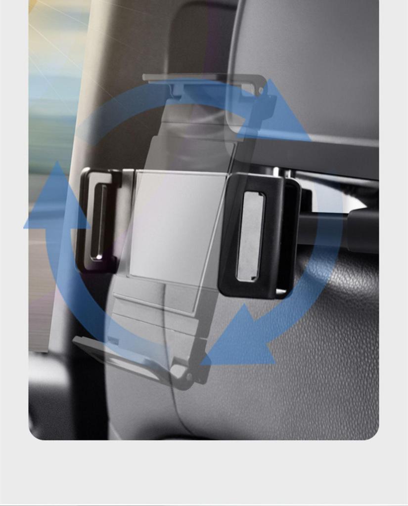 Bolishen Car Rear Seat Headrest Phone Holder - Foldable Clip-on Support