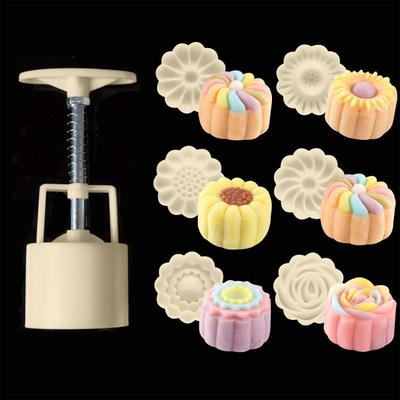 Mondkuchenform-Set mit chinesischem Blumenmuster, Fondant, Süßigkeiten, Ananas, Kuchenform