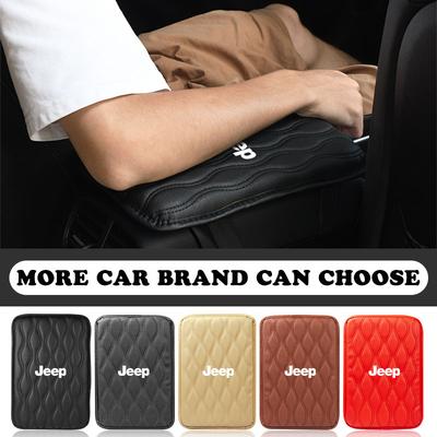 1 Stück Leder Auto Armlehnenpolster Schutz Wasserdicht Handkissen Für Renegade Wrangler JK Grand Cherokee XJ Willys Compass Command Patriot