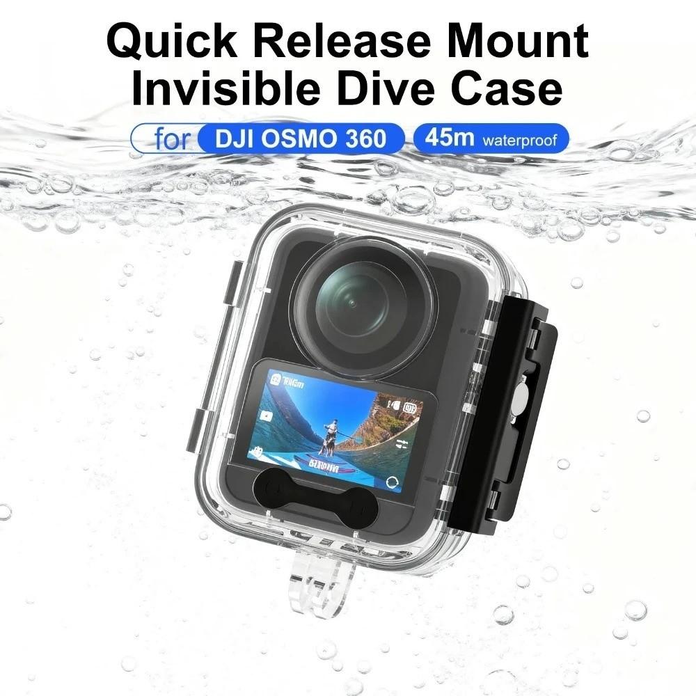 45M/144FT Invisible Diving Case Hard Housing Cover for DJI Osmo 360 Action Camera Accessories