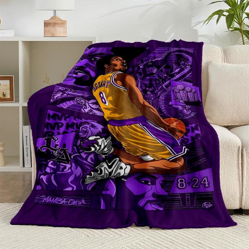 1PC A Basketball Legend Flannel Blanket Gift, Suitable for Both Men And Women, Soft Ideal for Beds And Sofa, Birthday Or Christmas Gift