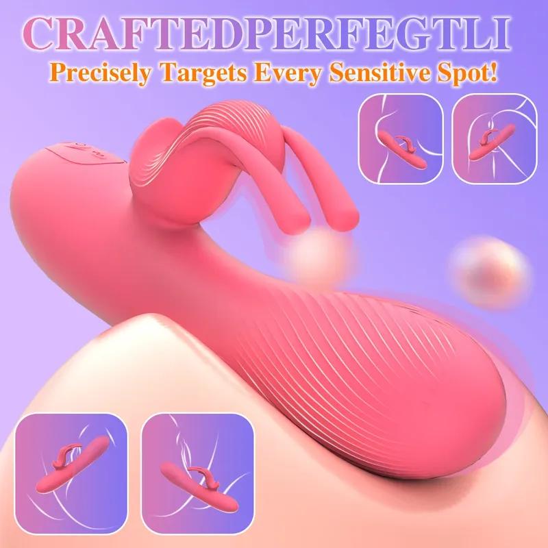 Rabbit Vibrator Women Panties Vibrator G-Spot Vagina Clitoris Dual Vibration Stimulator Female Masturbator Sex Toy for Women 18+
