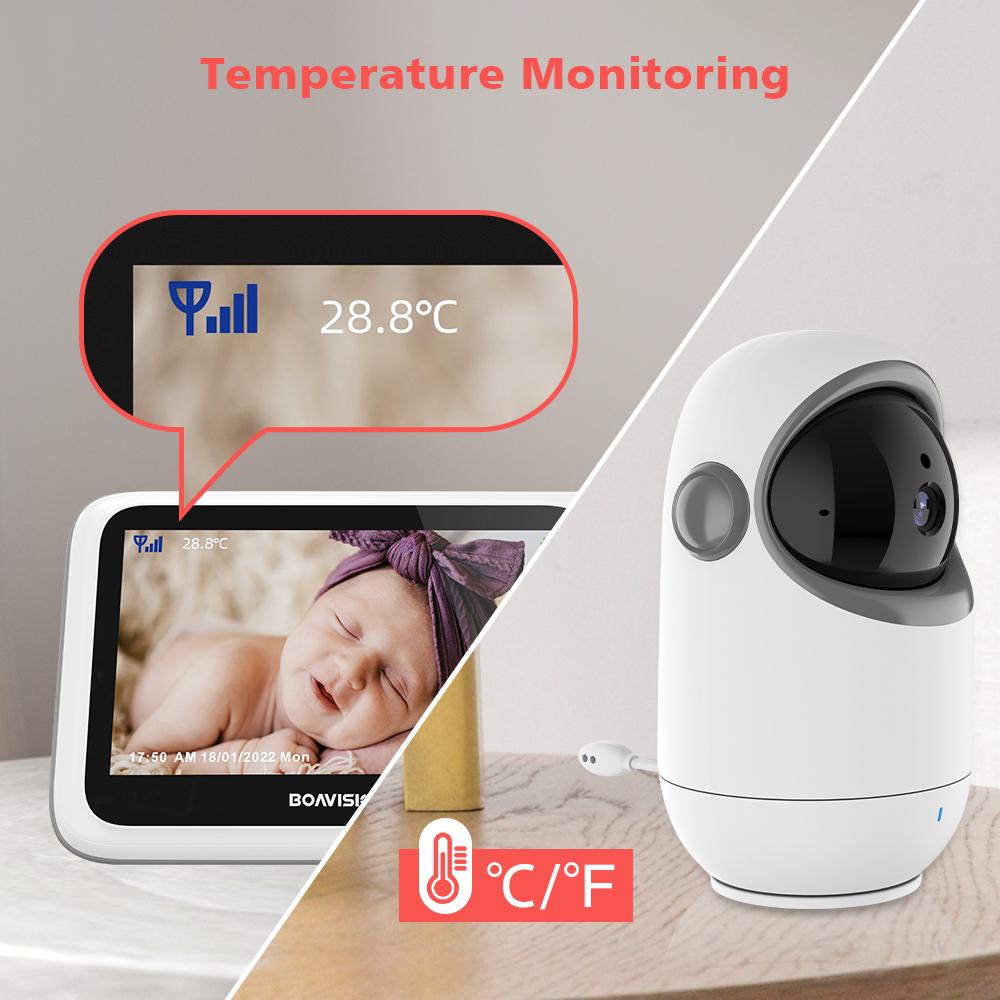 VB801 4.3 Inch Video Baby Monitor With Pan Tilt Camera 2.4G Wireless Two Way Audio Night Vision Security Camera Babysitter