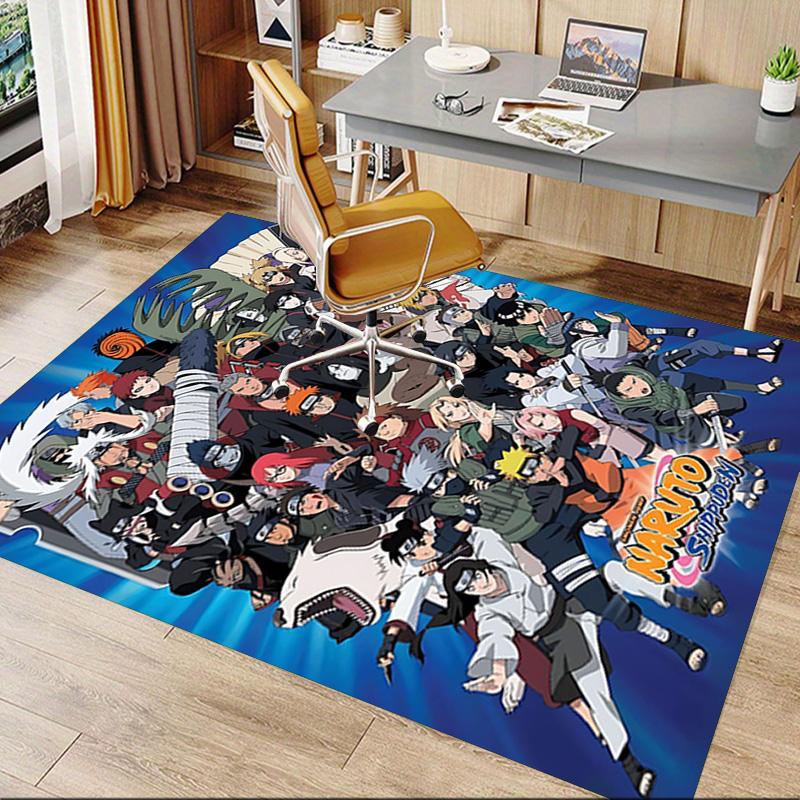 1pc Naruto Movie Poster Carpet for Playroom Bedroom Living Room Sofa Home Decor,kids Game Area Rug Non-slip Floor Mat Y723111