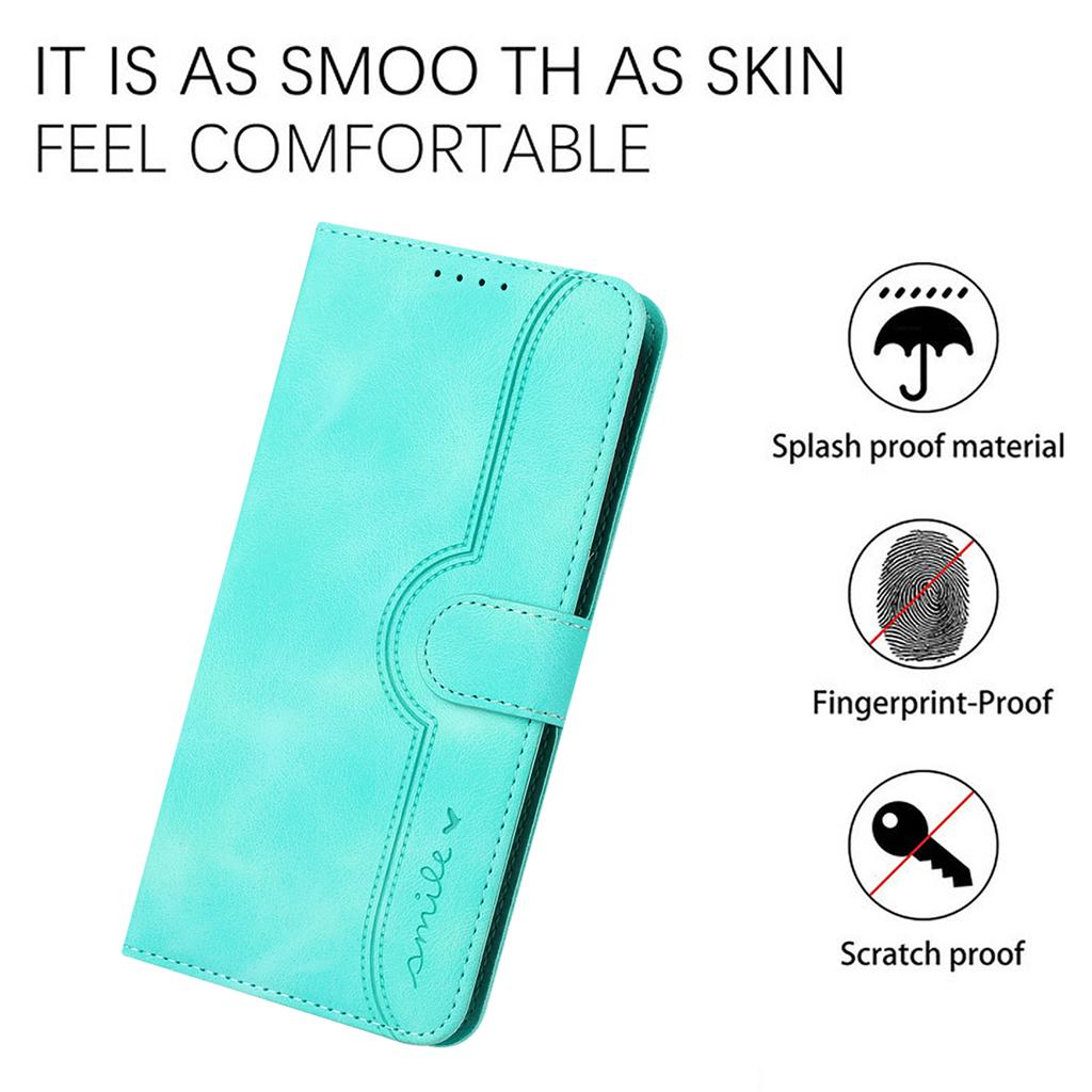 YX0030 For Xiaomi Redmi 13 5G/13 4G Case Smile Imprinted Wallet PU Leather Flip Cover