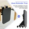 Adjustable Desk Extender Holder Computer Keyboard Tray Foldable Table Mount Arm Wrist Rest Shelf for Desk Home and Office