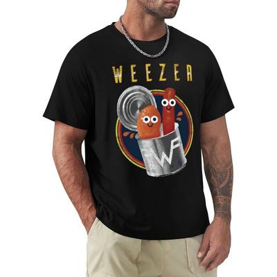 Mens T-Shirt Weezer T-Shirt Summer Casual Short Crew Short Sleeves Top(4)