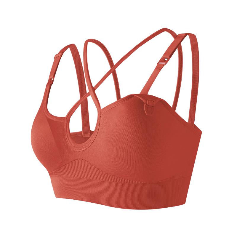 Seamless Cross-Border Vest-Style Nursing Bra with Removable Pads for Yoga & Postpartum