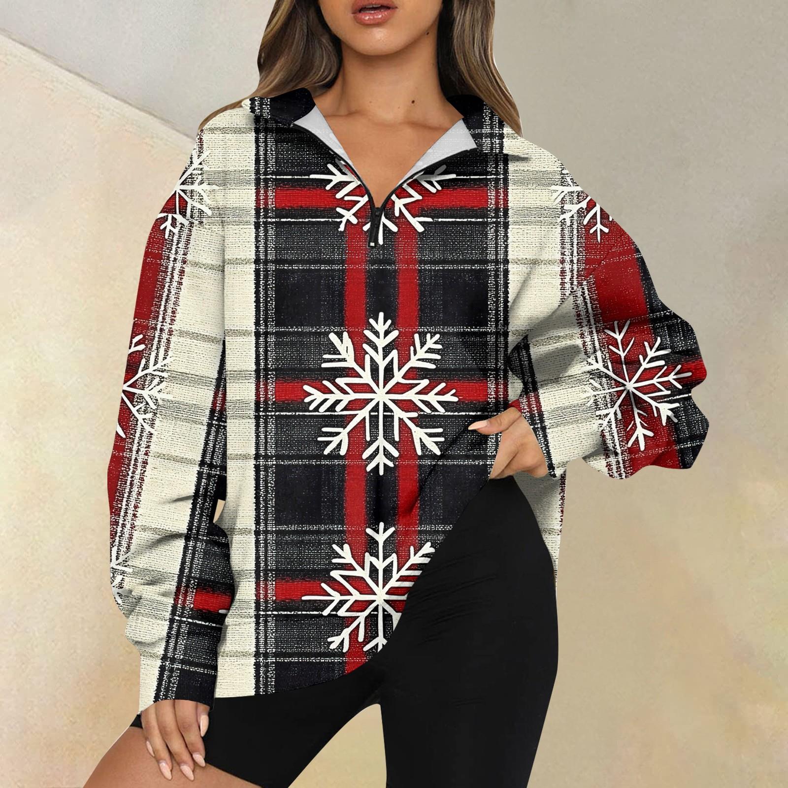 

Женская повседневная мода с длинным рукавом и принтом, свободный свитшот на молнии S красный