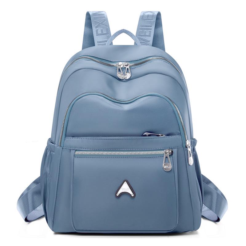 Стильный, вместительный, легкий, нейлоновый, водонепроницаемый рюкзак для мам светло-синий