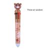 10 in 1 Multicolor Ballpoint Pen Lovely Bear Ballpoint Pen 0.5mm Multicoloured Pen Retractable Ballpoint Pen for School