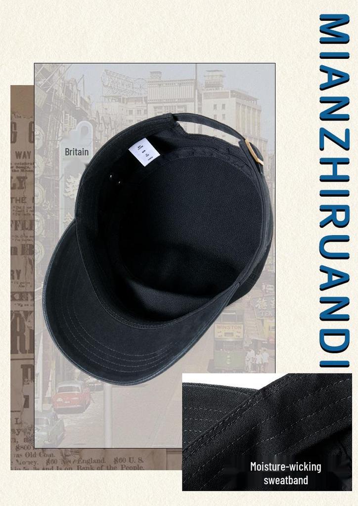 Large Head Military-Style Duckbill Cap - Sun Protection for Middle-Aged & Elderly Men