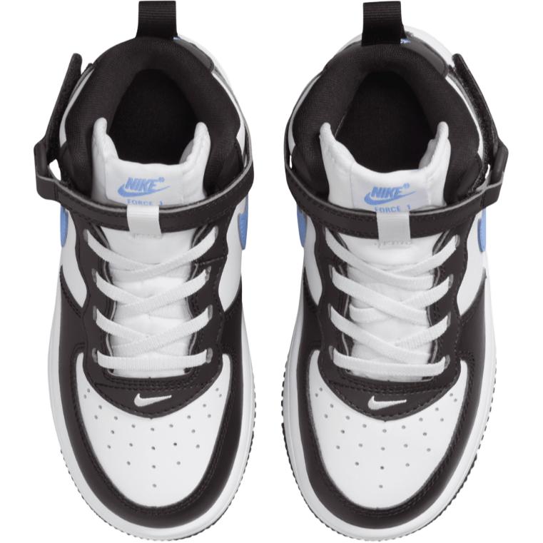 Nike Air Force 1 Comfortable Versatile Anti-Kick Wear-Resistant Mid-Top Kids Sneakers Kids Sneakers Black White FJ1917-600
