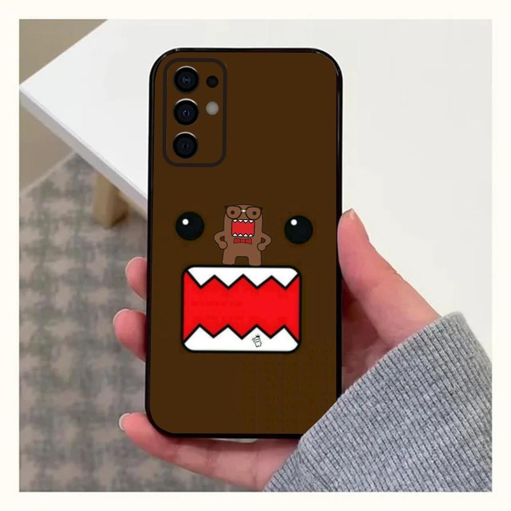 Cute D-Domo-kun Cartoon Phone Case For Samsung S24,S21,S22,S23,S30,Ultra,S20,Plus,Fe,Lite,Note,10,9,5G Black Soft Cover