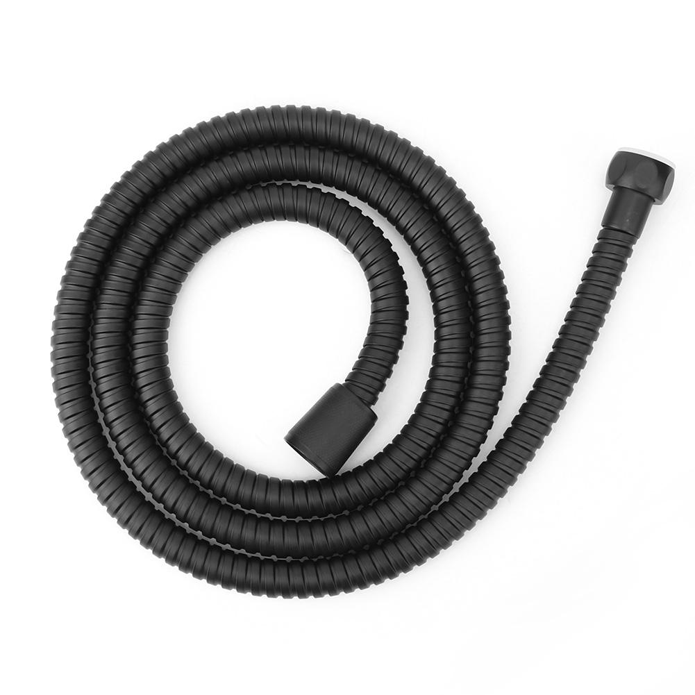 1.5m Matte Black High Pressure Stainless Steel Flexible Shower Hose Pipe Bathroom Accessory