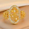 Live Broadcast Live Osmanthus Diamond-Inlaid Flower Ring - Chinese-Style Exquisite Hollow Design Women's Jewelry