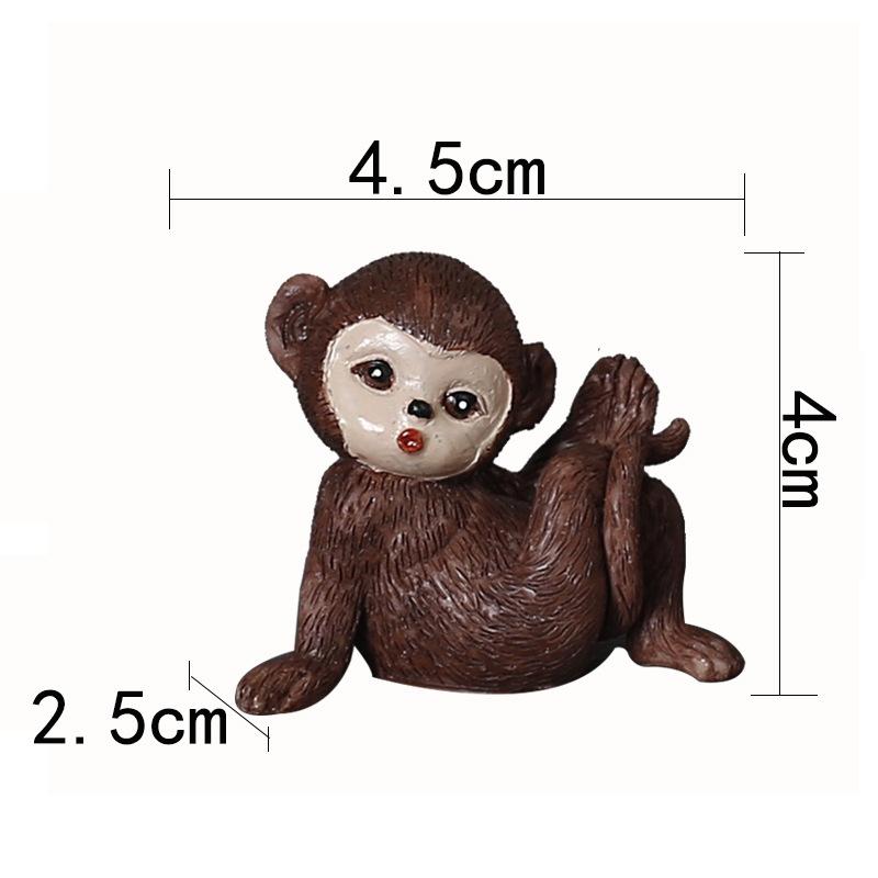 Creative Small Cute Resin Animal Shape Flower Pet Figure Diy Micro Landscape Doll Ornament