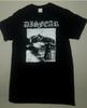 Camiseta Negra de la Banda Crust Punk Disfear con Serigrafía Manual