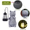 IP44 Waterproof Garden Cat Figurine UV Resistant Auto On/Off Cat Statue Resin Material Solar Lights LED Lamp Outdoor Garden