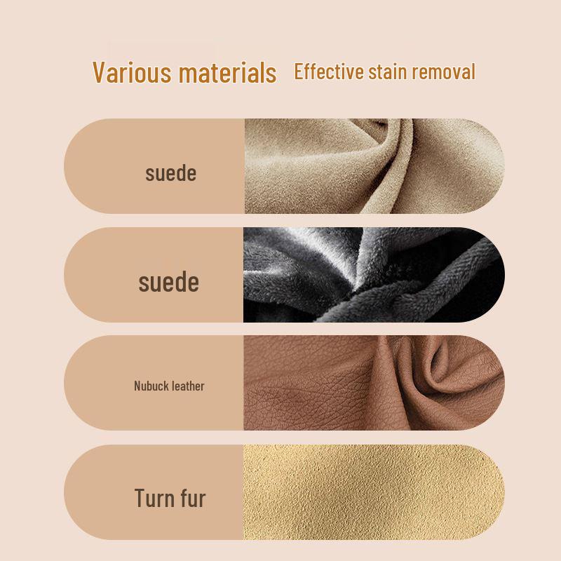 Suede and Nubuck Shoe Cleaning Brush with Soft Rubber Bristles for Stain Removal