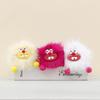 Coal Bucktooth Cute Ball Plush Keychain Backpack Charm Stuffed Gift For Students