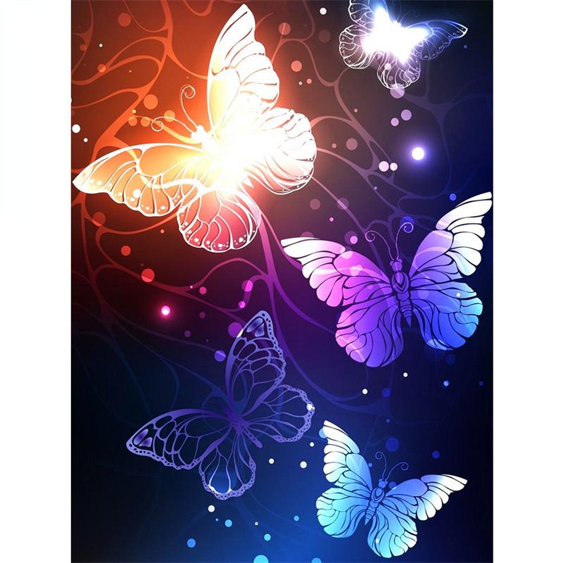 5D DIY Diamond Painting Purple Scenery Girl Art Diamond Embroidery Cross Stitch Kit Full Rhinestone Mosaic Home Decor