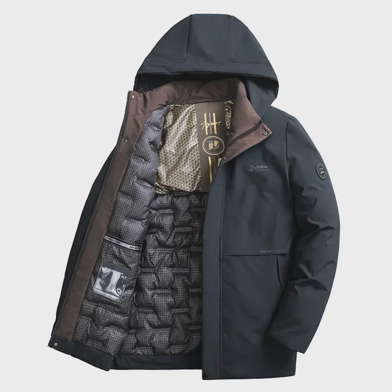 Men’s Large Winter Coat: Heat-Collecting Cotton Jacket with Plus Velvet for Dad, Middle-Aged and Elderly, Thickened for Autumn and Winter.