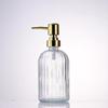 Nordic Large Capacity Vertical Stripe Glass Bottle for Hand Sanitizer, Shampoo, or Shower Gel