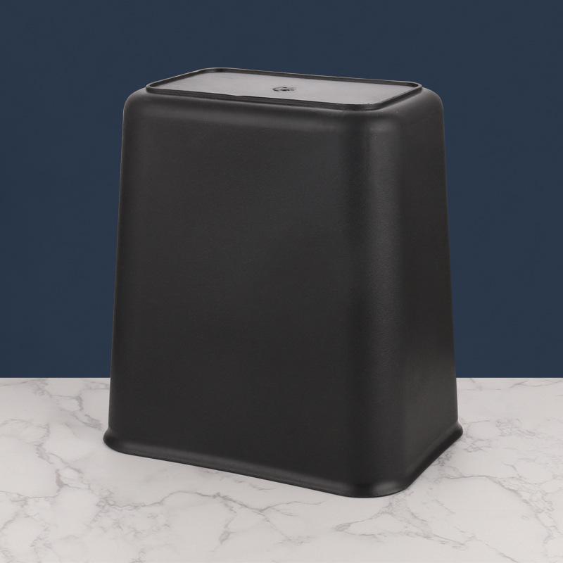 Thickened Square Plastic Wastebasket for Hotel Rooms, Bathrooms, and Restaurants